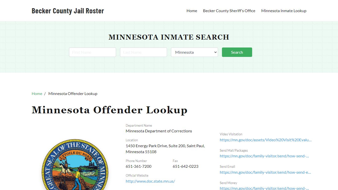 Minnesota Inmate Search, Jail Rosters